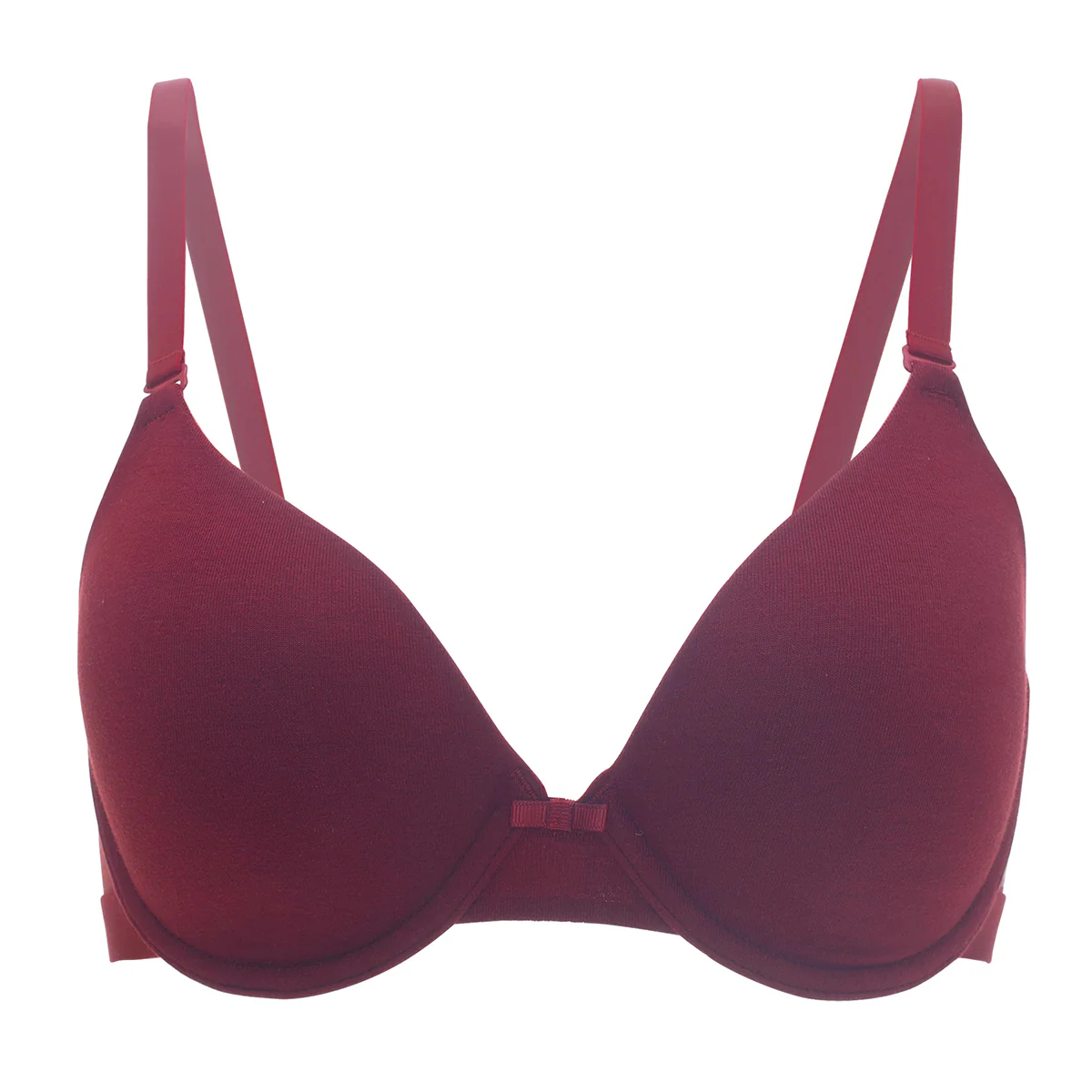 Breathe Cotton Padded wired T-shirt bra 3/4th coverage-NYB001-Maroon - Image 4