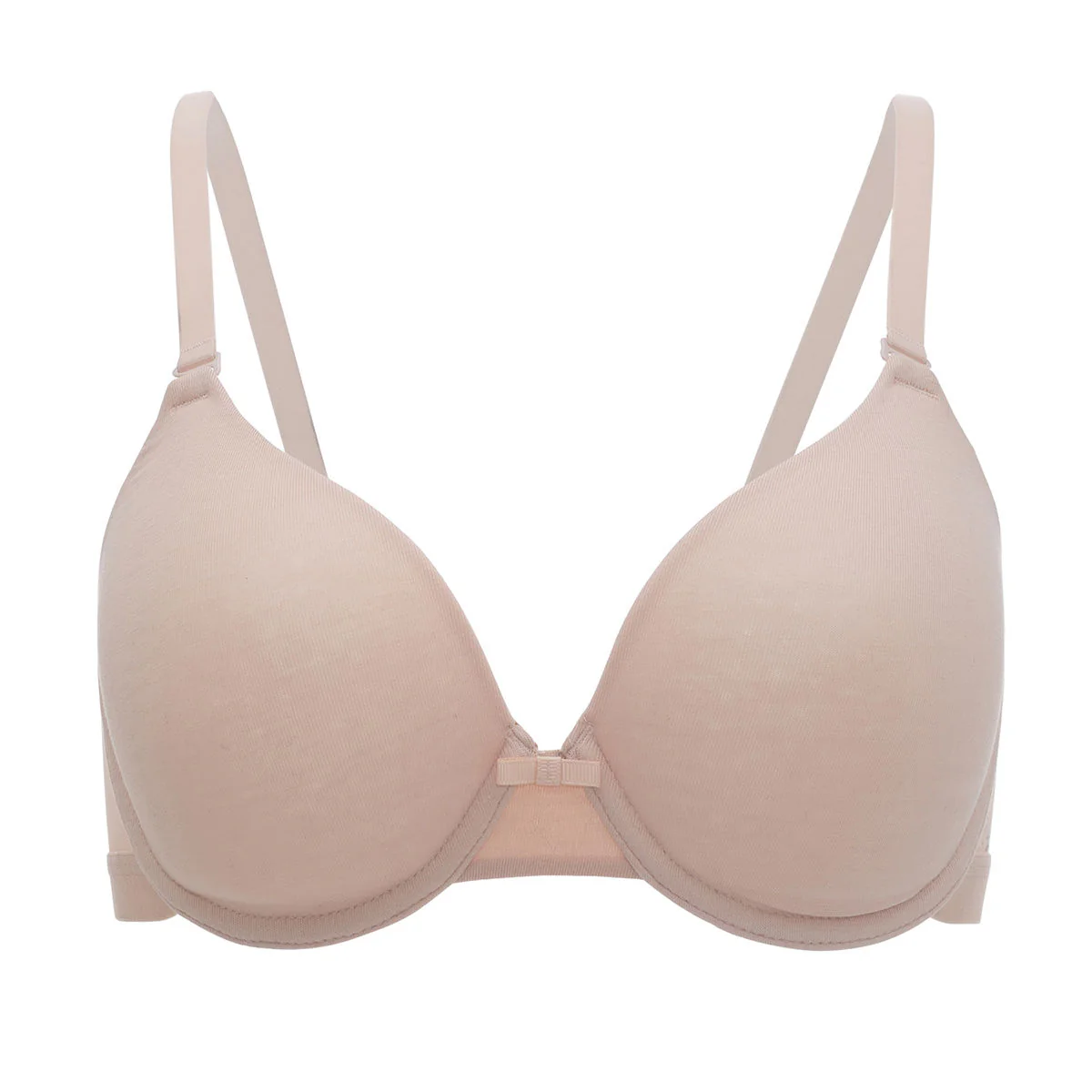 Breathe Cotton Padded wired T-shirt bra 3/4th coverage-NYB001-Nude - Image 5