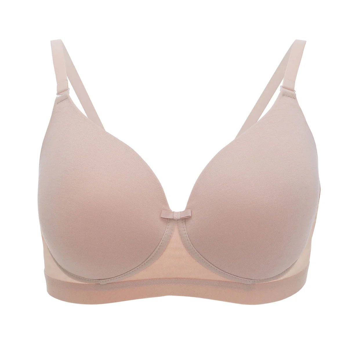Nykd by Nykaa Breathe Cotton Transparent Back Padded Non Wired T-Shirt Bra NYB007 Nude - Image 5