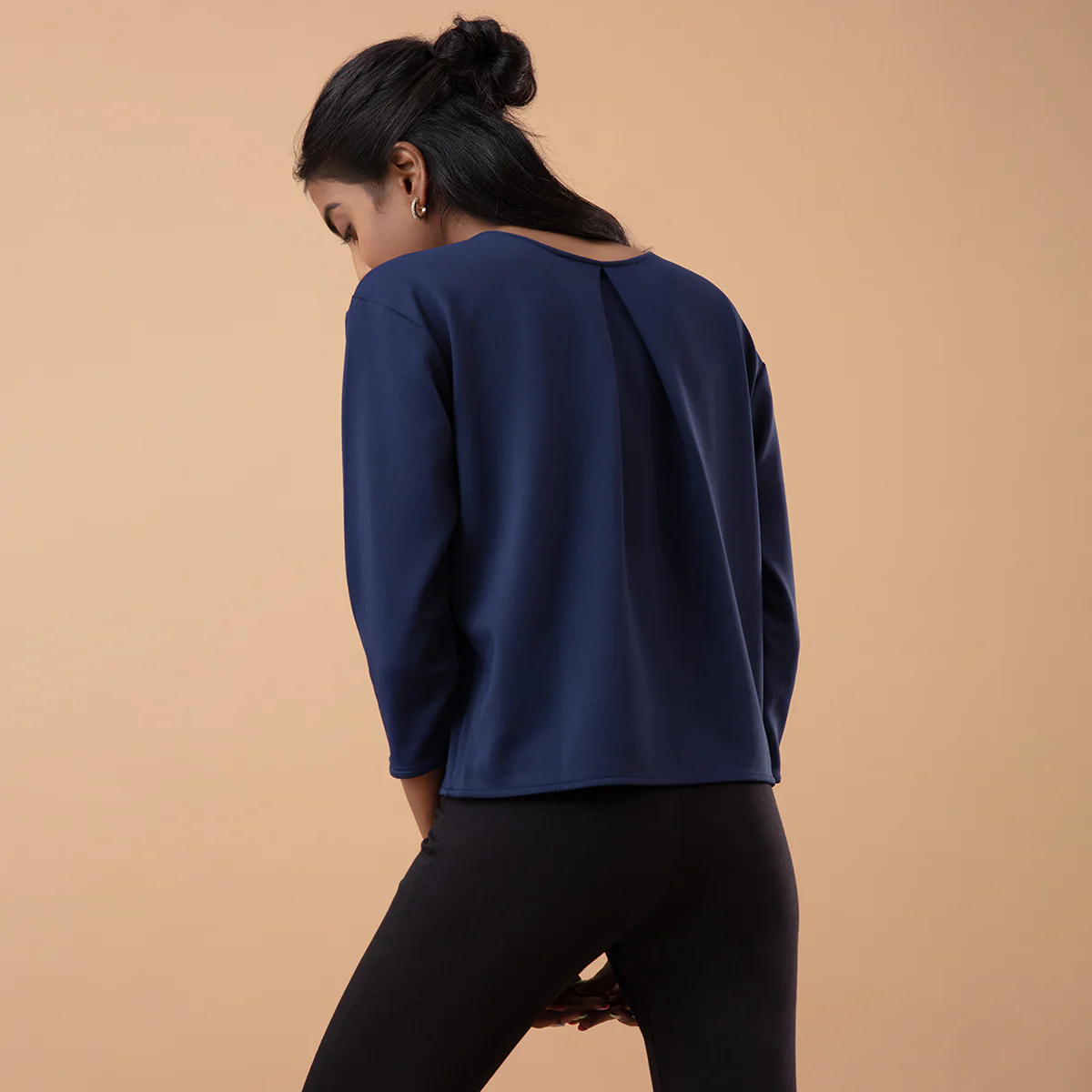 Nykd All Day Comfy Cozy Top-NYAT201-Peacoat Navy - Image 3