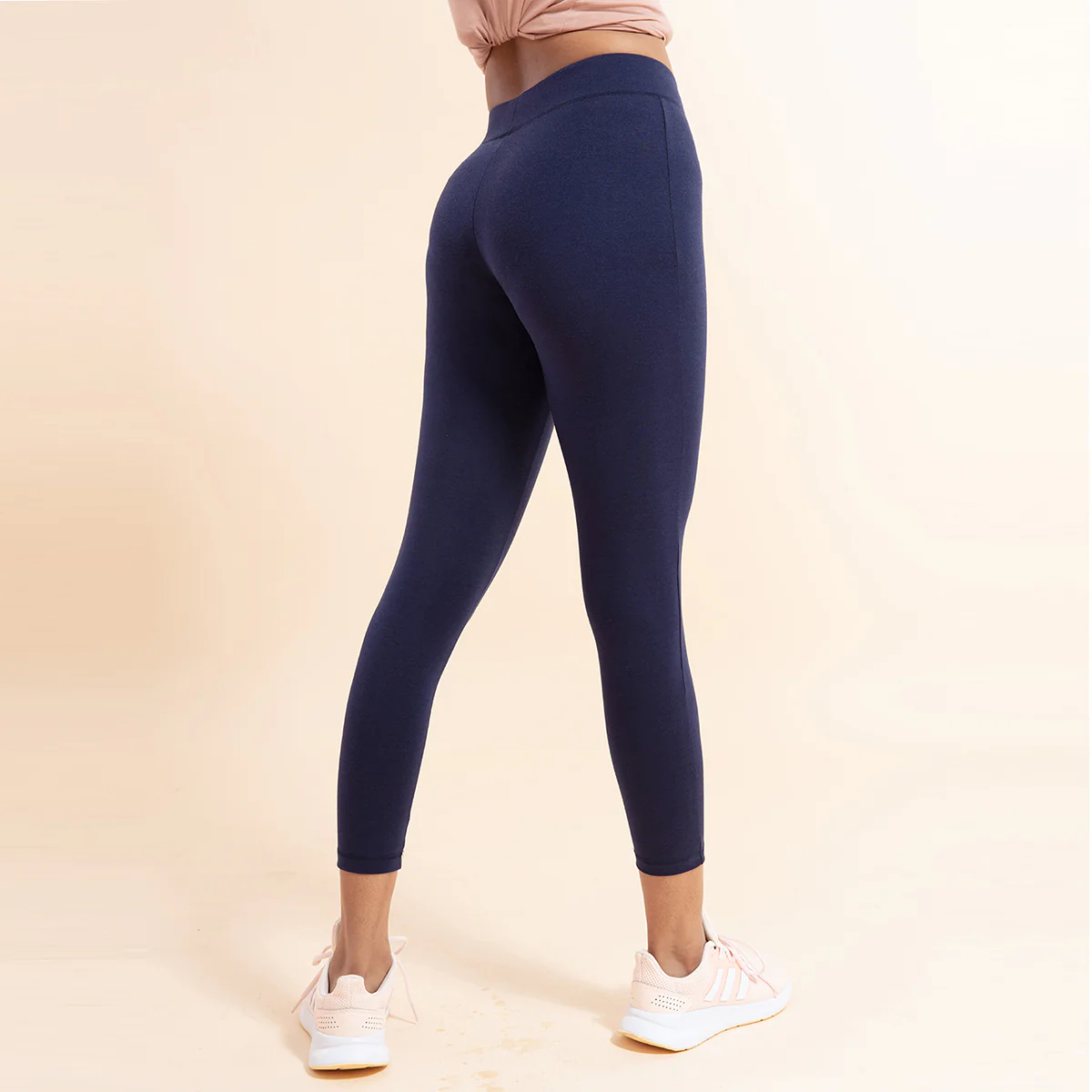 Nykd All Day Essential Cotton Leggings-NYAT076-Peacoat - Image 4