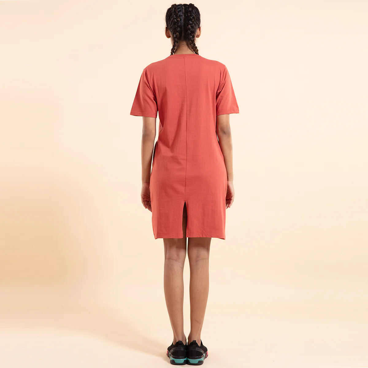 Nykd All Day Heart on my sleeve dress-NYLE102-Hot Sauce - Image 4