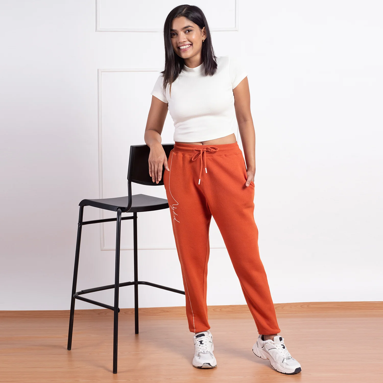 Nykd All Day Solid Ribbed Crop Top-NYOE07-Cannoli Cream - Image 4