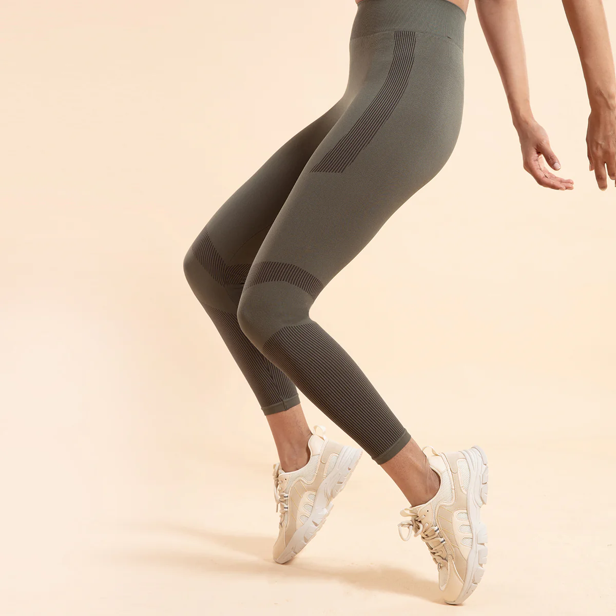 Nykd All Day Seamless Leggings-NYK097-Beetle Green - Image 6