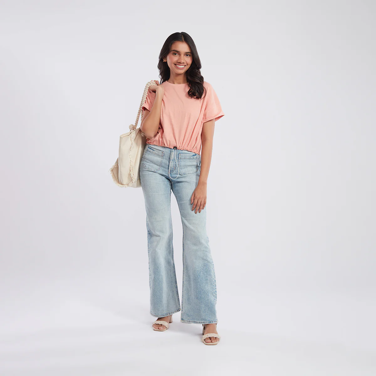 Nykd All Day Try and stop me t-shirt-NYAT095-Coral Pink - Image 5