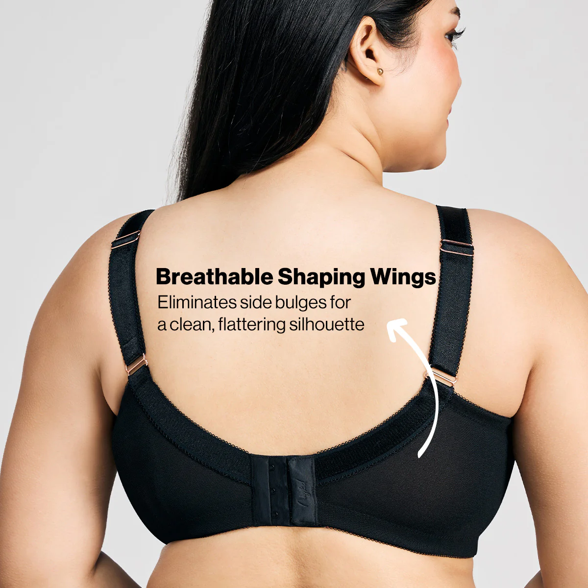 Nykd By Nykaa Ultimate No Bulge, Shape & Support Non Padded Non Wired Lace Bra NYB033 Black - Image 5