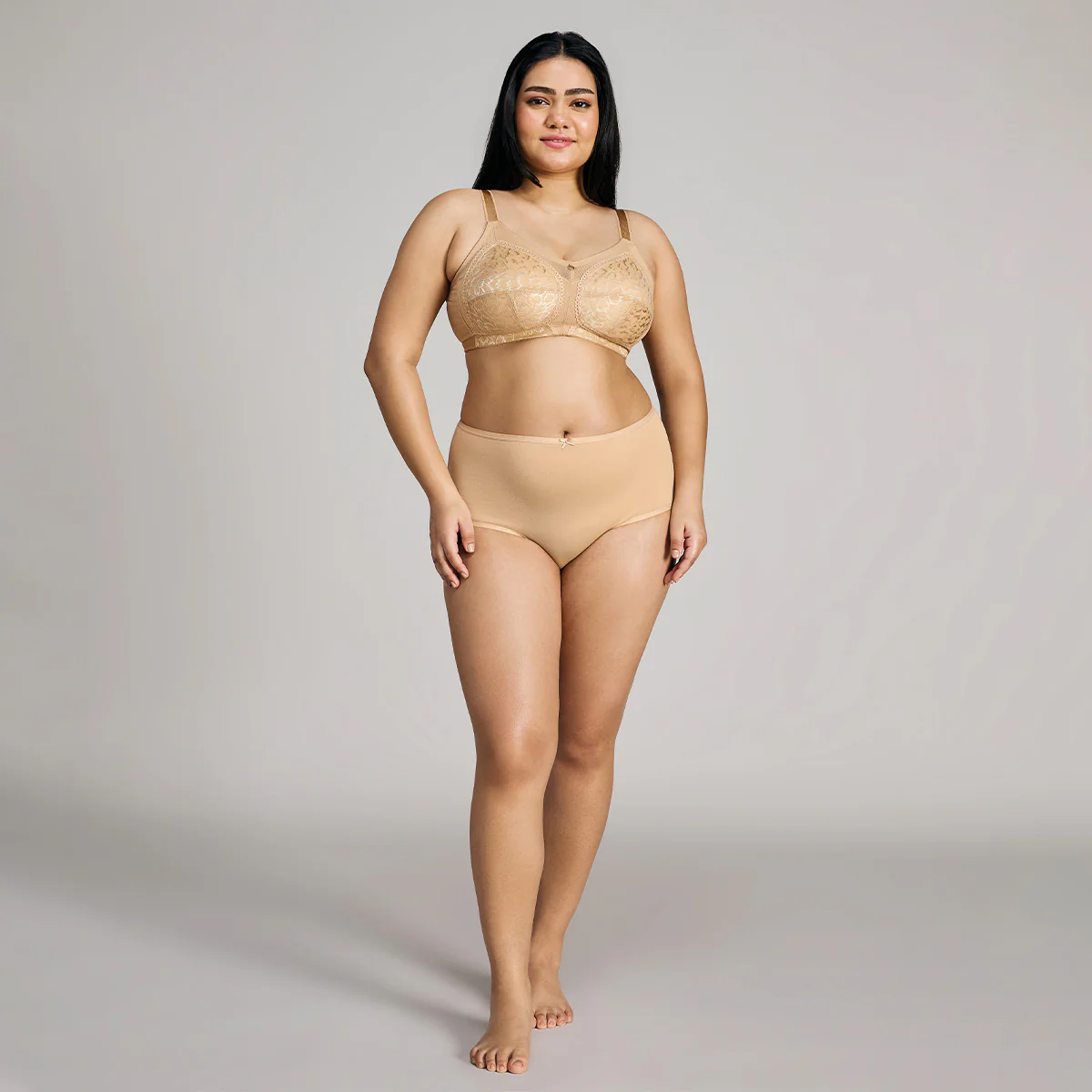 Nykd By Nykaa Ultimate No Bulge, Shape & Support Non Padded Non Wired Lace Bra NYB033 Sand - Image 8