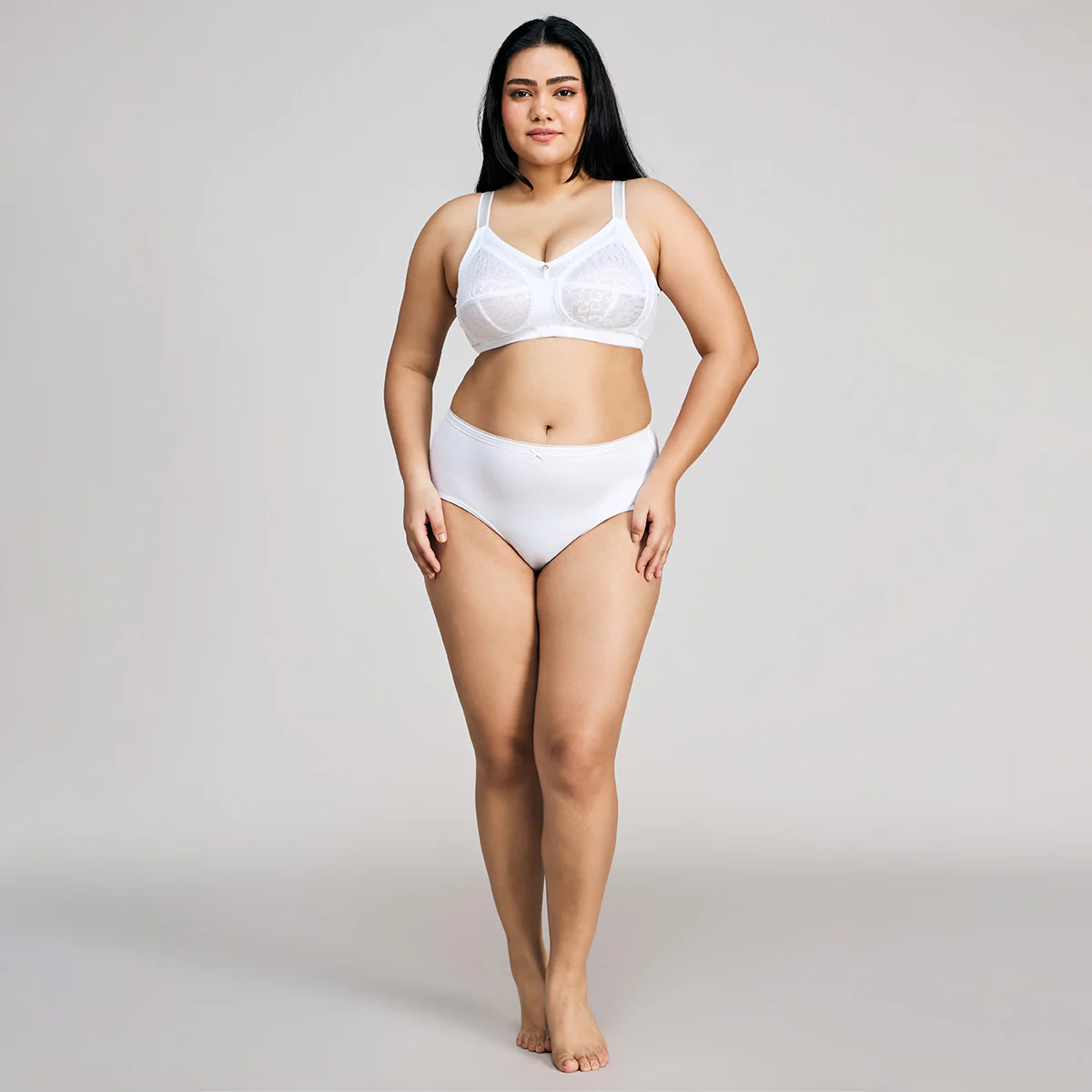 Nykd By Nykaa Ultimate No Bulge, Shape & Support Non Padded Non Wired Lace Bra NYB033 White - Image 8