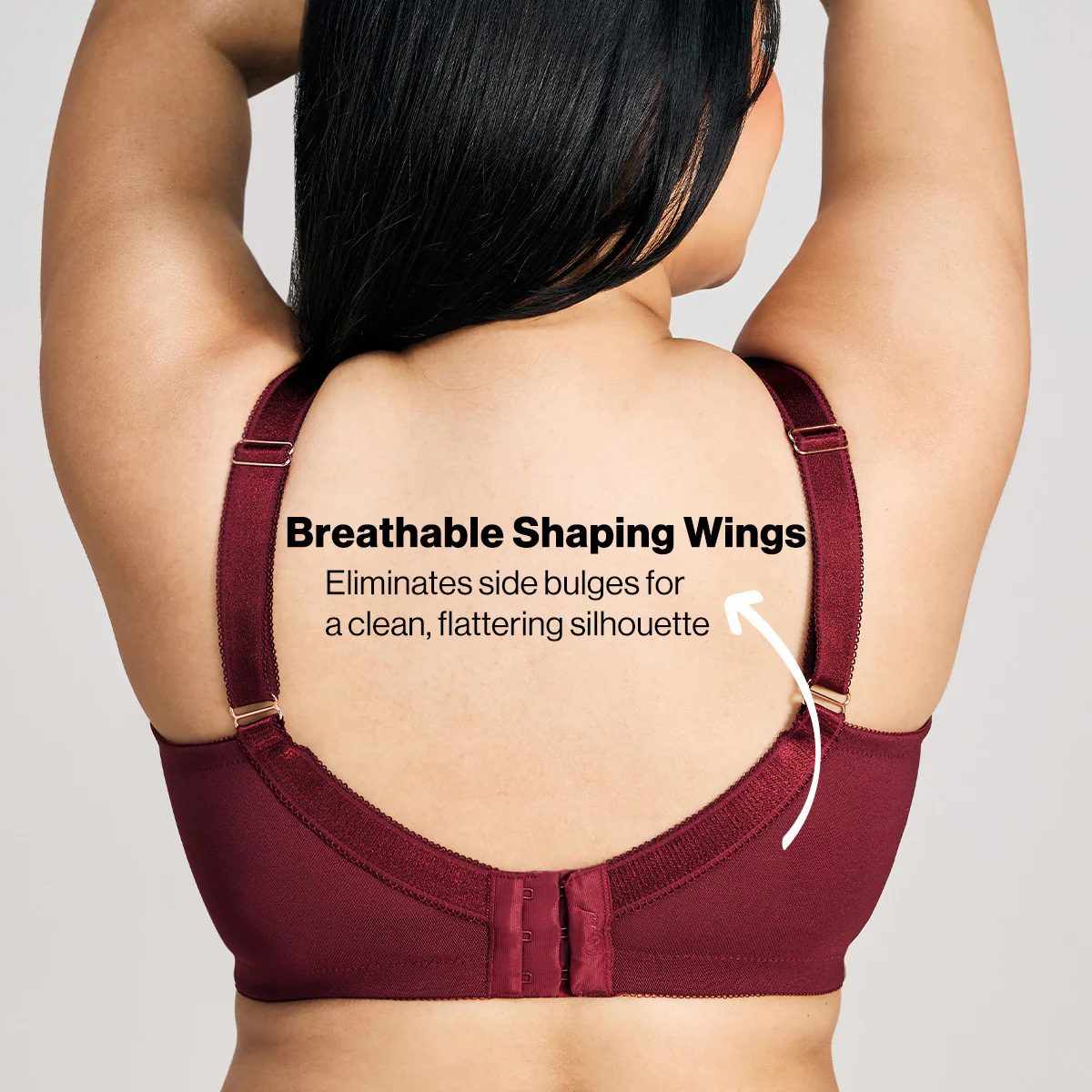 Nykd By Nykaa Ultimate No Bulge, Shape & Support Non Padded Non Wired Lace Bra NYB033 Wine - Image 5