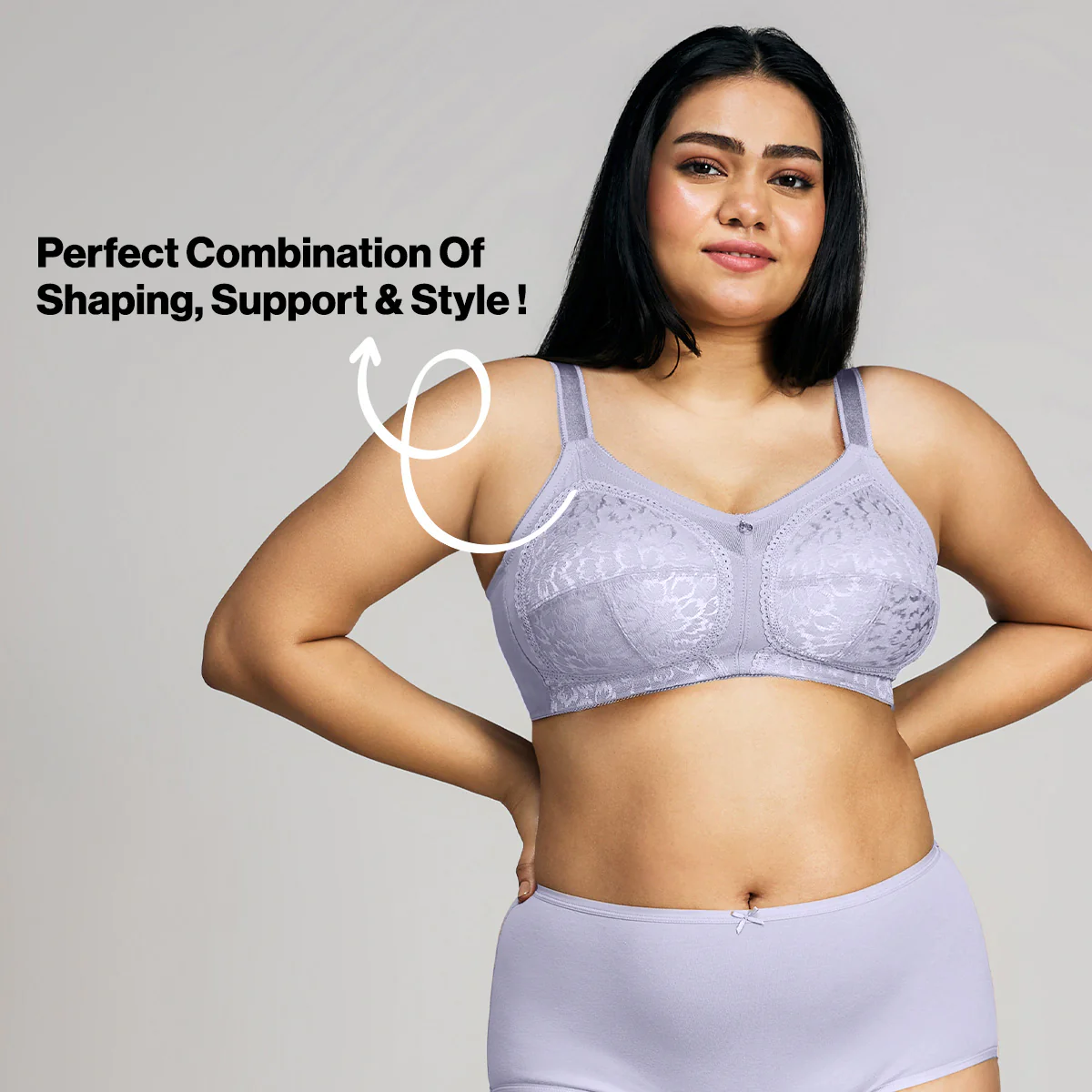 Nykd By Nykaa Ultimate No Bulge, Shape & Support Non Padded Non Wired Lace Bra NYB033 M Blue - Image 7