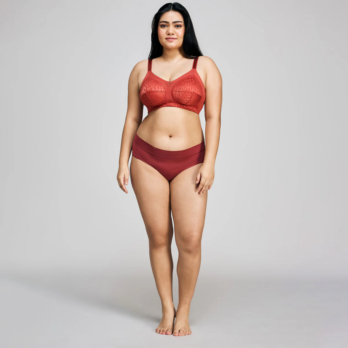 Nykd By Nykaa Ultimate No Bulge, Shape & Support Non Padded Non Wired Lace Bra NYB033 Red - Image 8