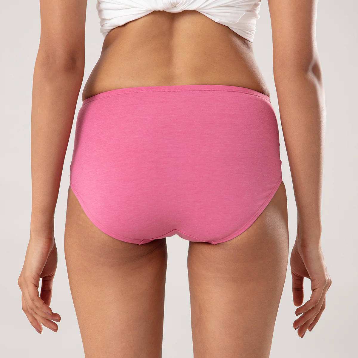 Pack Of 3 High Rise Full Brief Cotton Stretch Full Rear Coverage Panty NYP123-Multi colour - Image 3