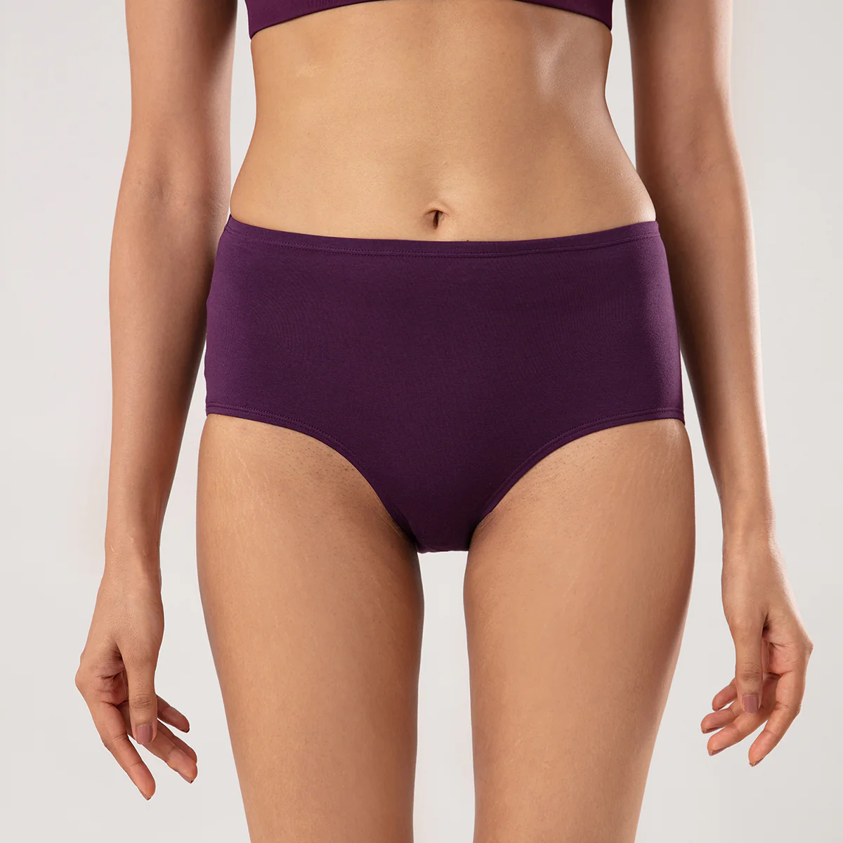 Pack Of 3 High Rise Full Brief Cotton Stretch Full Rear Coverage Panty NYP123-Multi colour - Image 4